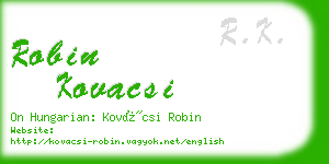 robin kovacsi business card